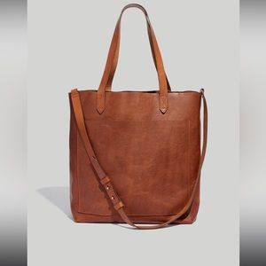 NWT Madewell Medium Transport Tote - English Saddle Color
